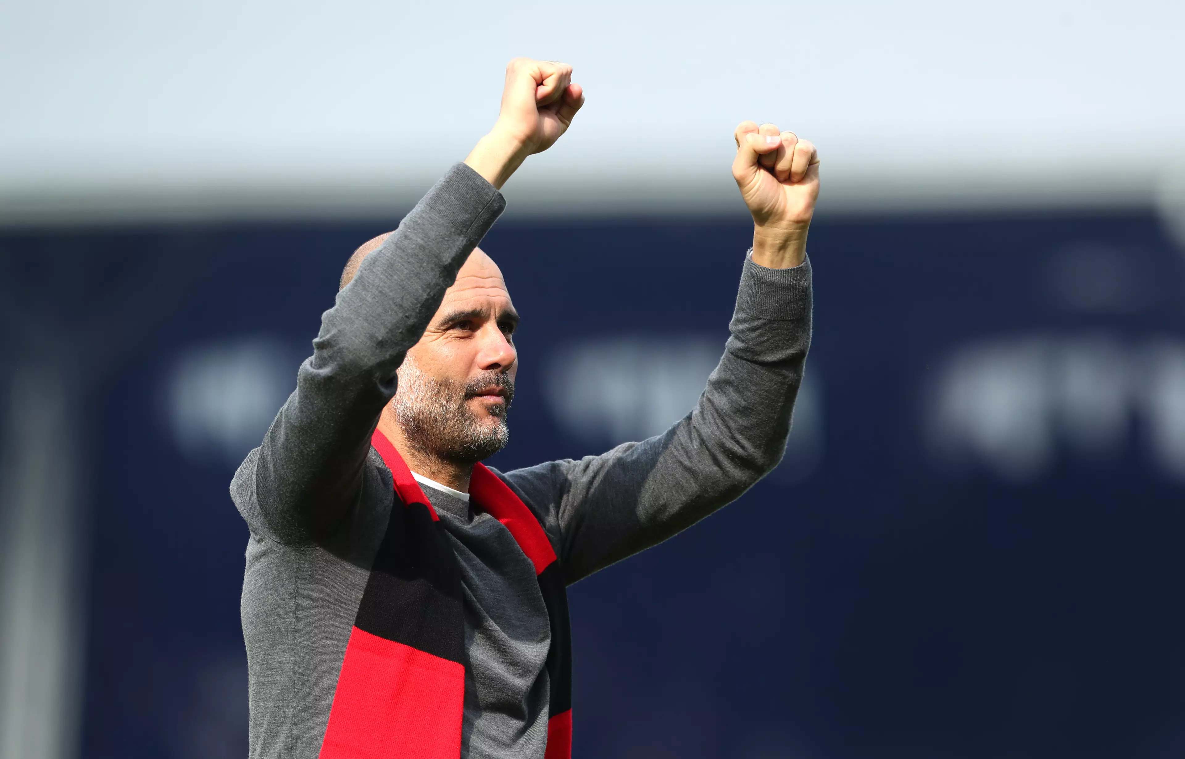 Will Pep Guardiola be celebrating with four trophies at the end of the season. Image: PA Images