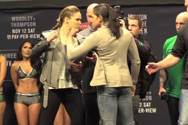 Ronda Rousey Storms Off Stage After Stare Down With Amanda Nunes