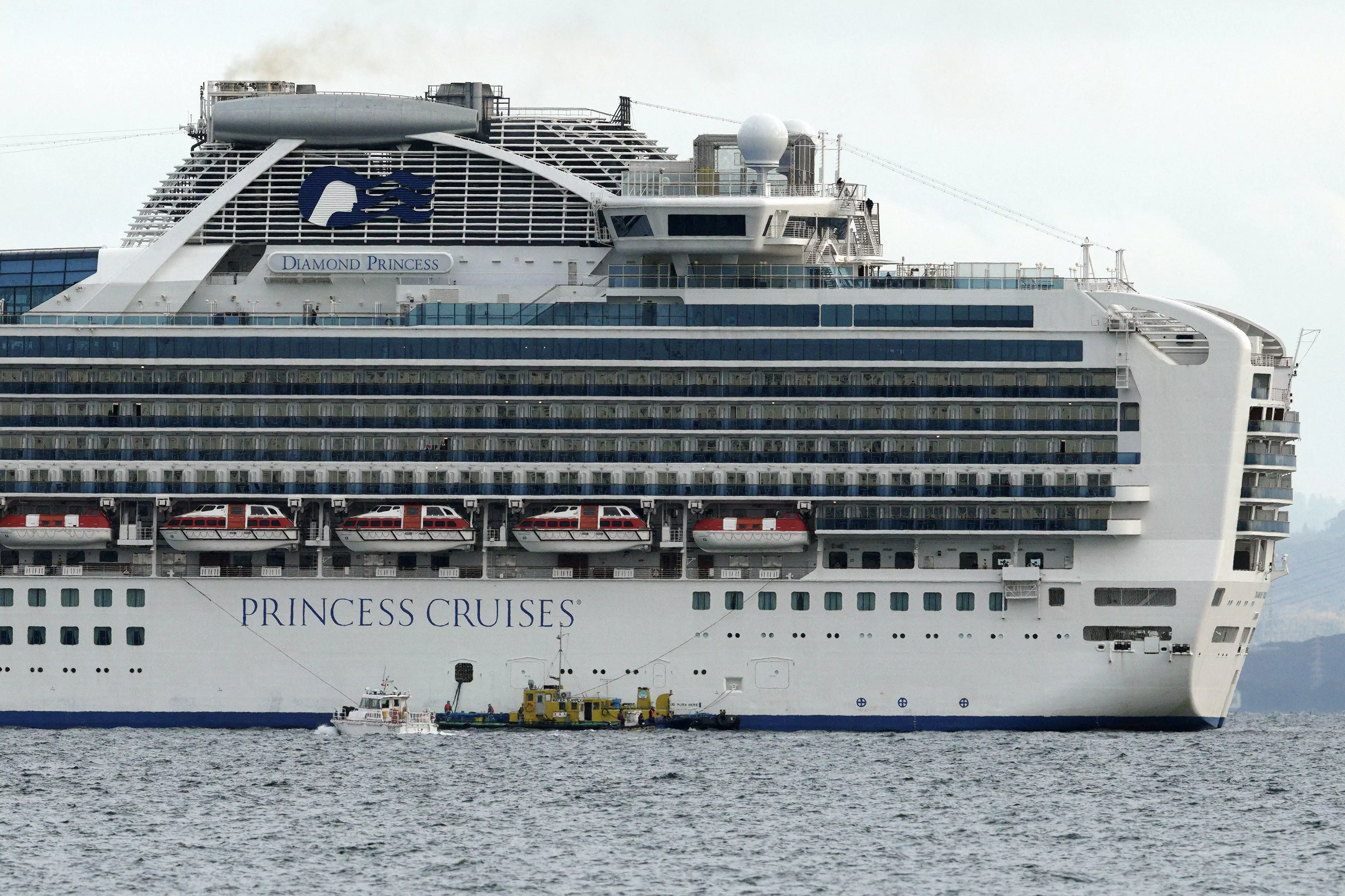 Ten people have tested positive for the virus on board the ship.
