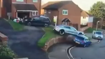 Porsche Driver Crashes Into Two Cars After Accelerating Off Driveway 