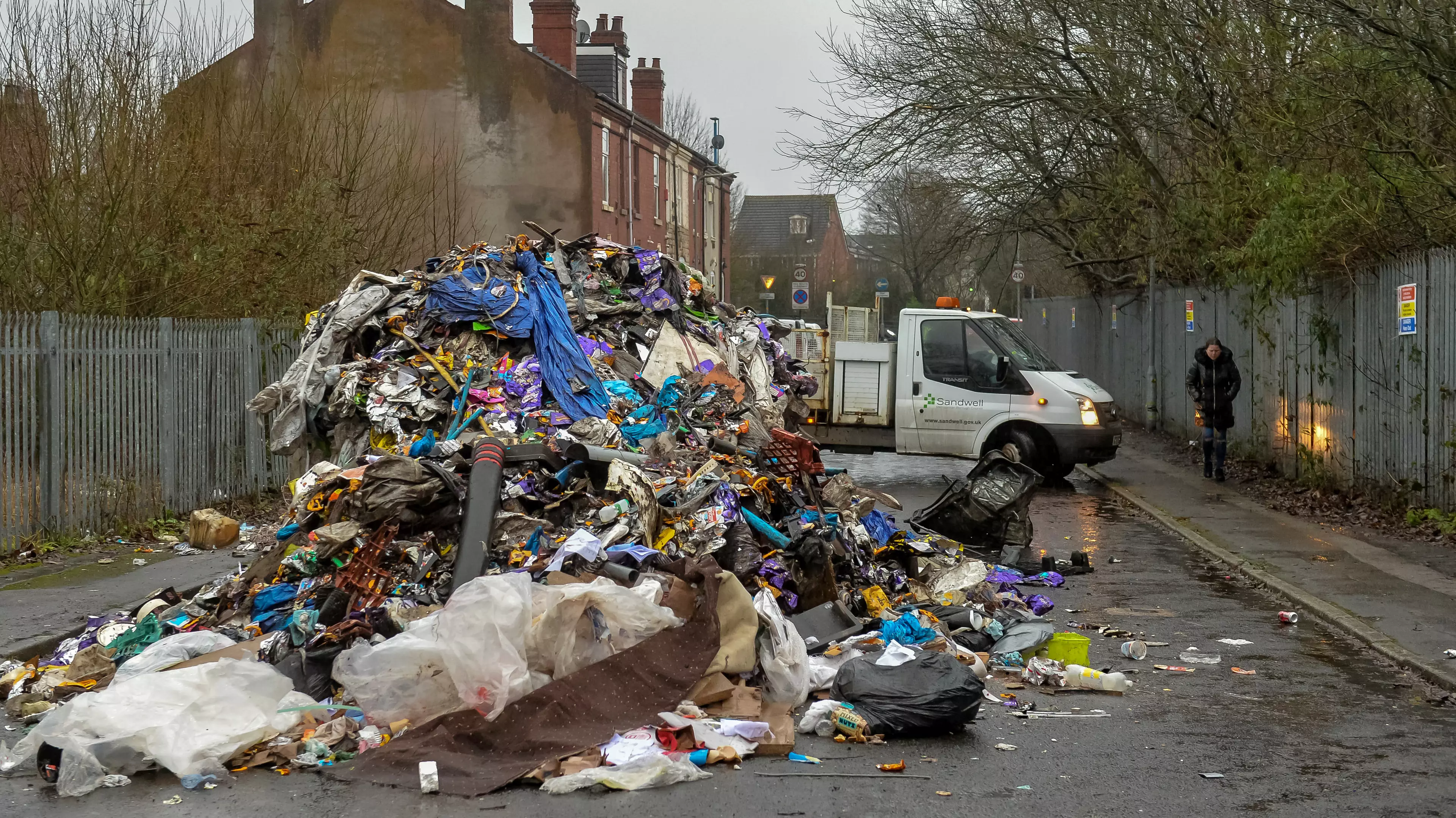 Fly-Tippers Leave 16ft Mountain Of Rubbish On Residential Street