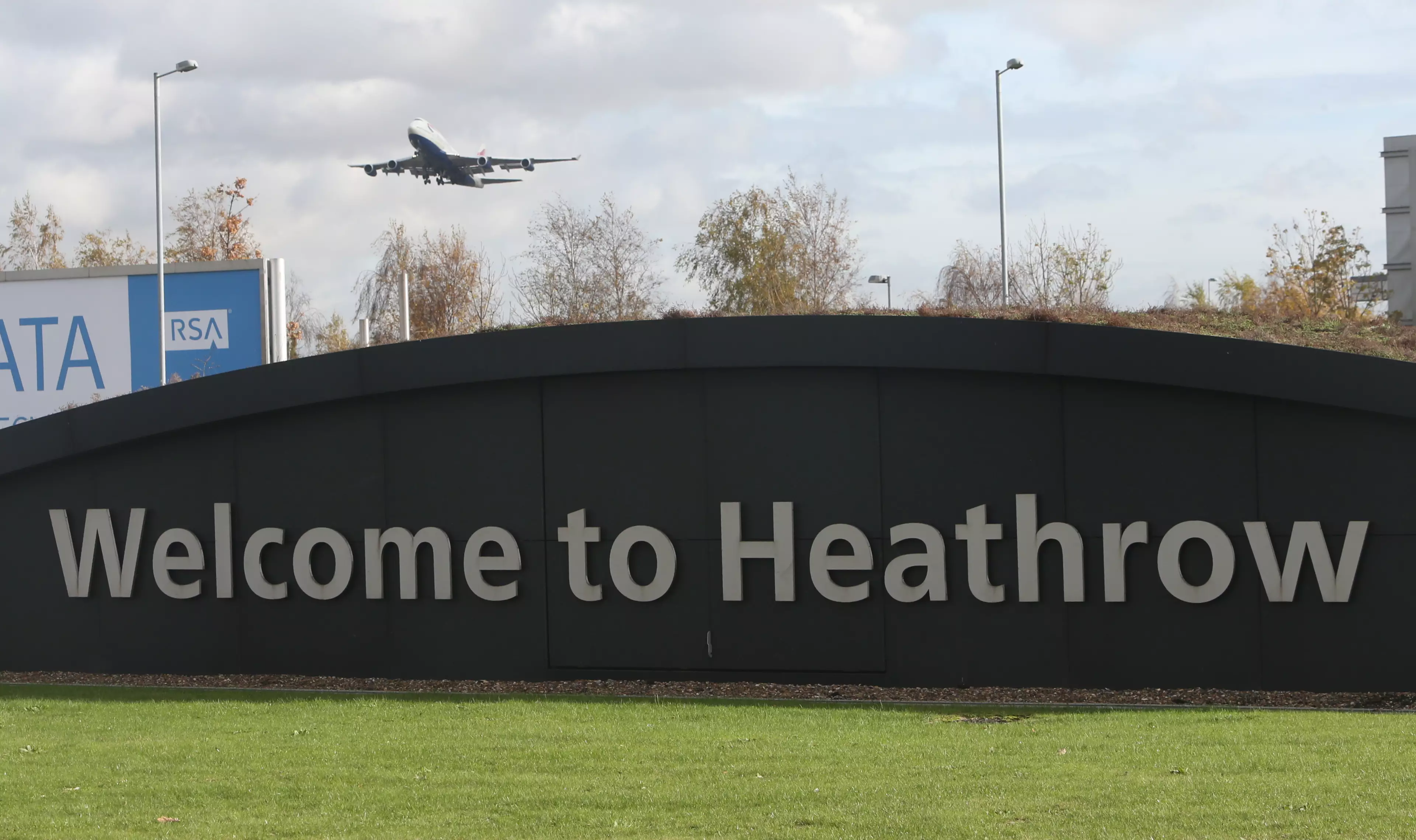The plane was descending to land at Heathrow Airport.