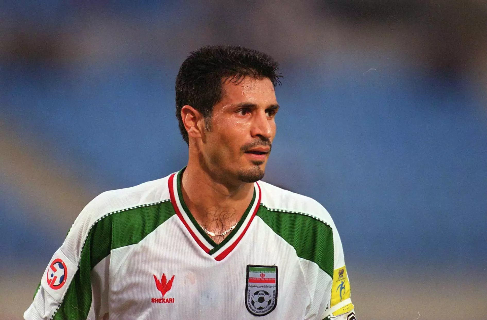 Daei playing for Iran in 2000. Image: PA Images