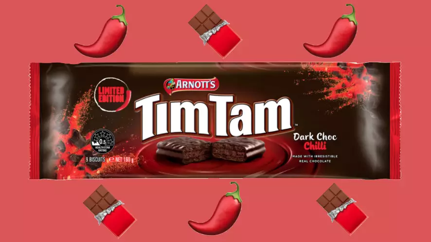 Dark Chocolate Chilli Tim Tams Have Arrived In Australia