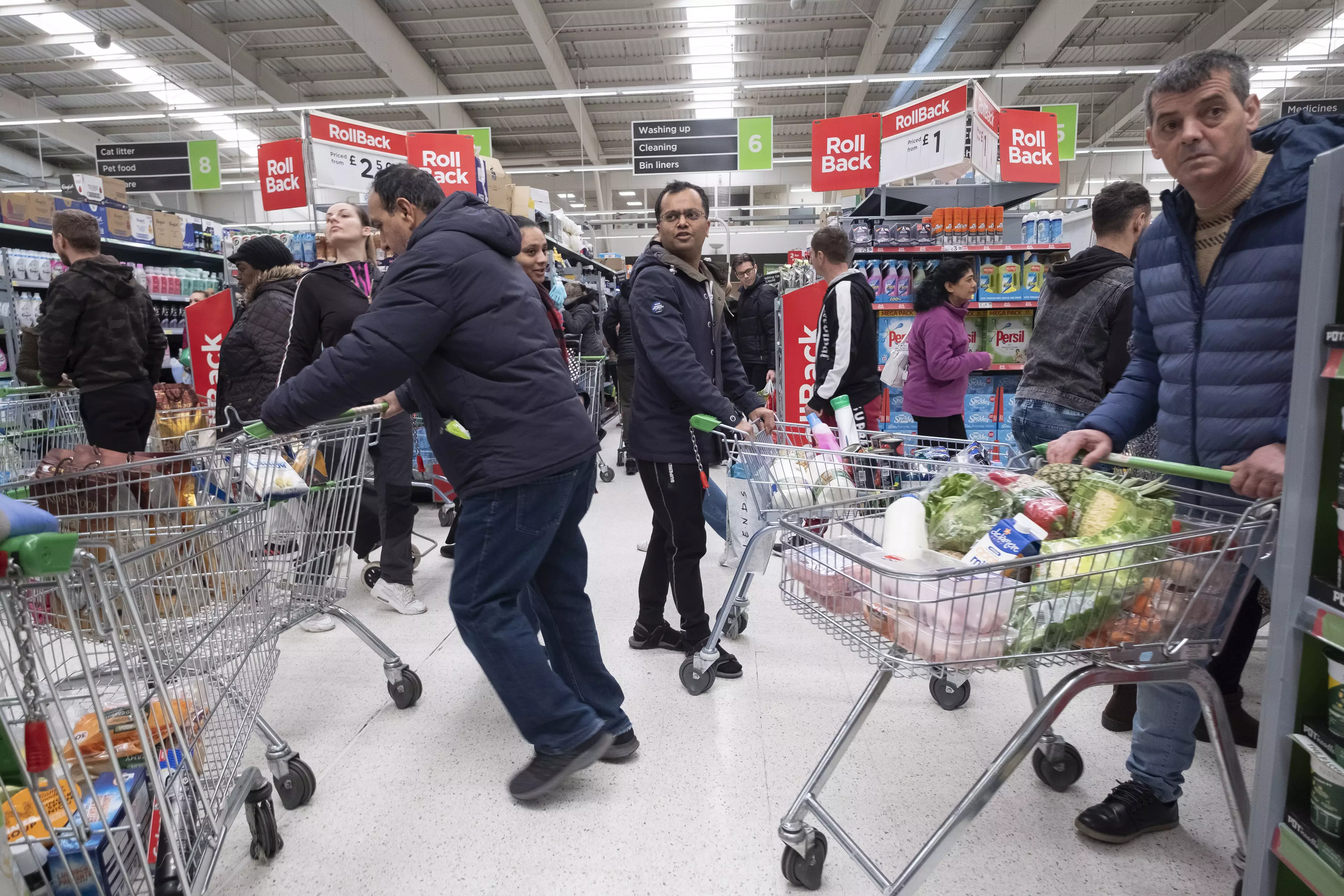 Supermarkets are urging people not to panic buy (