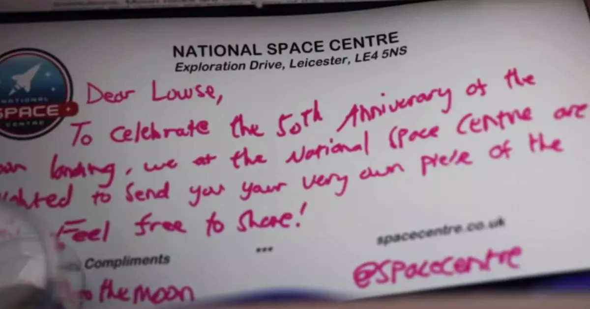 The letter from 'National Space Centre'...