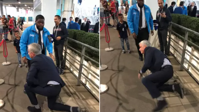 People Were Laughing At Jose Mourinho For Falling Over Last Night