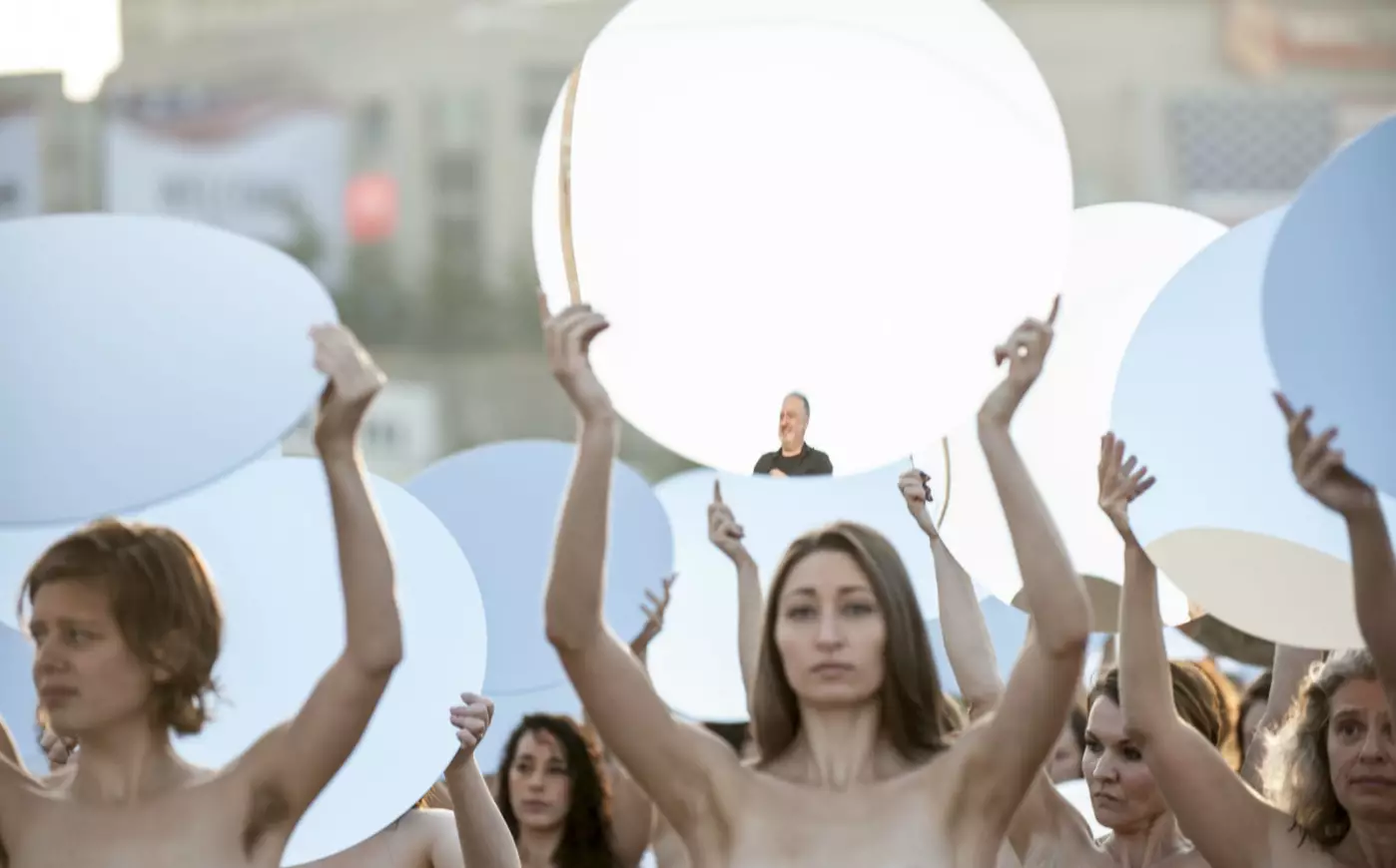 100 Naked Women Gather To Protest Against Donald Trump At Republican Convention