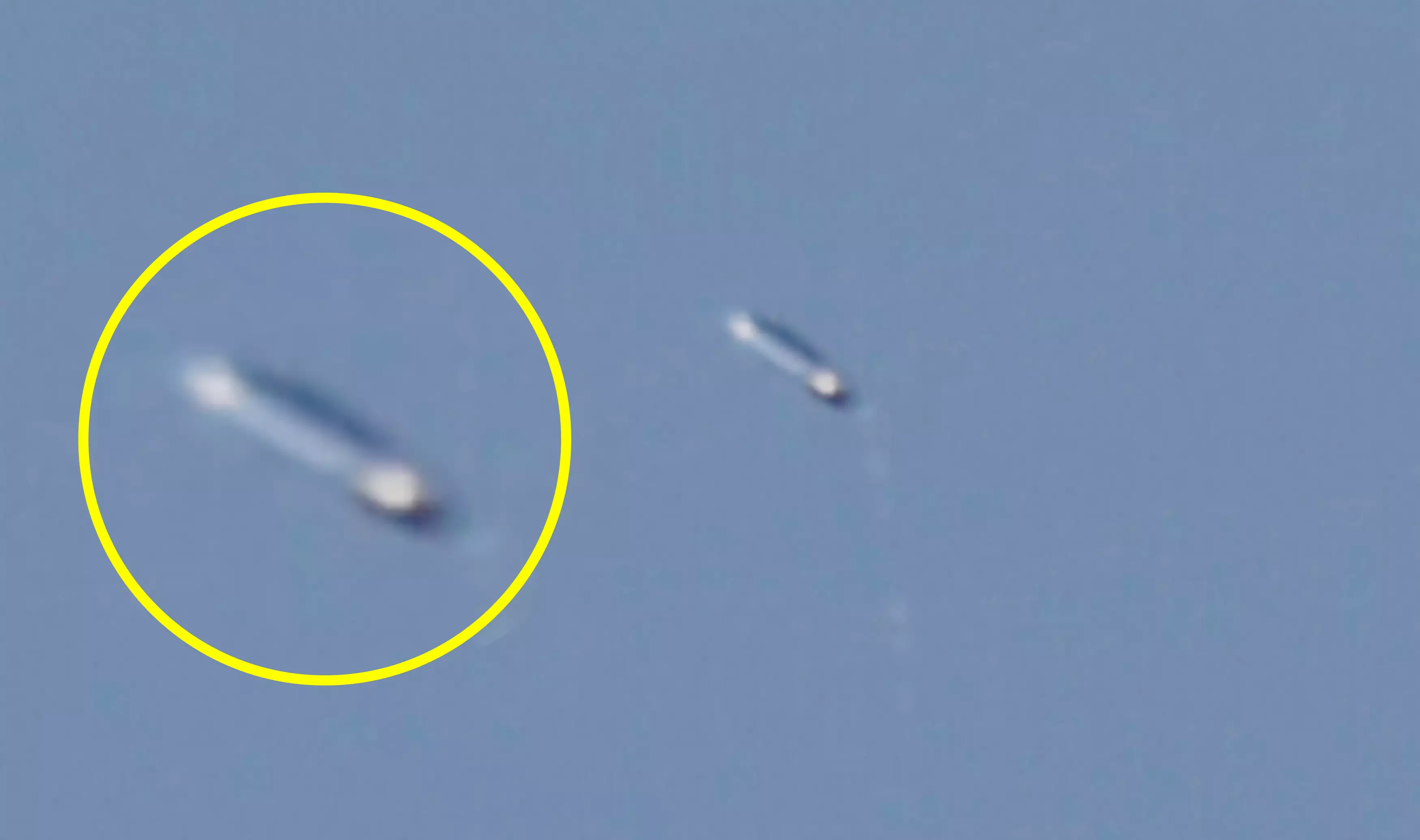 A man filmed what he says is a UFO near to his house.