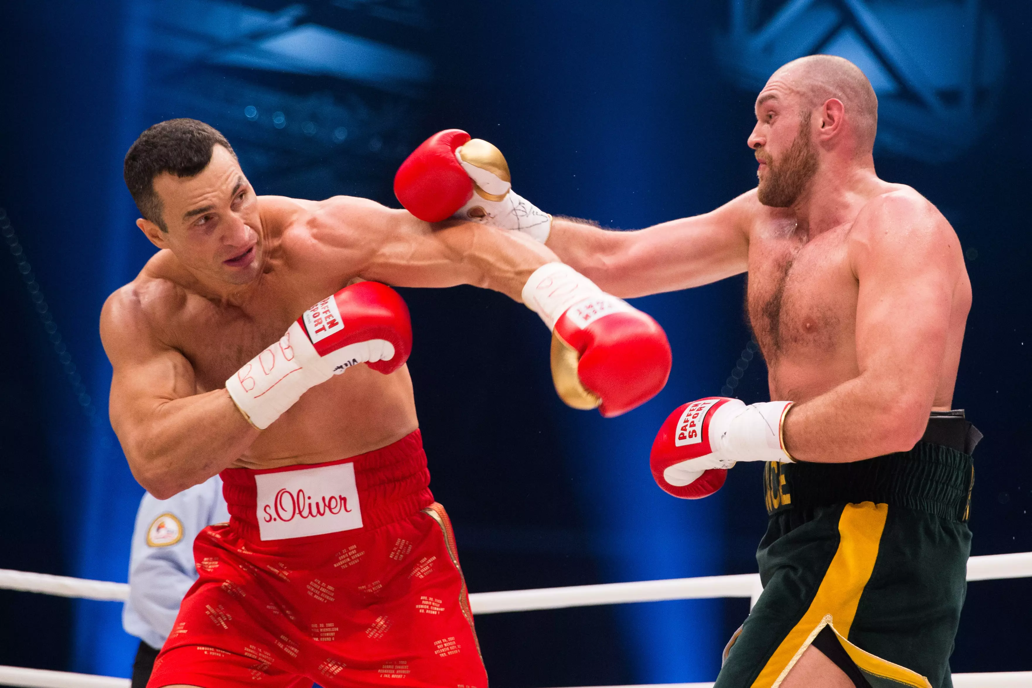 Fury in action in his last fight. Image: PA