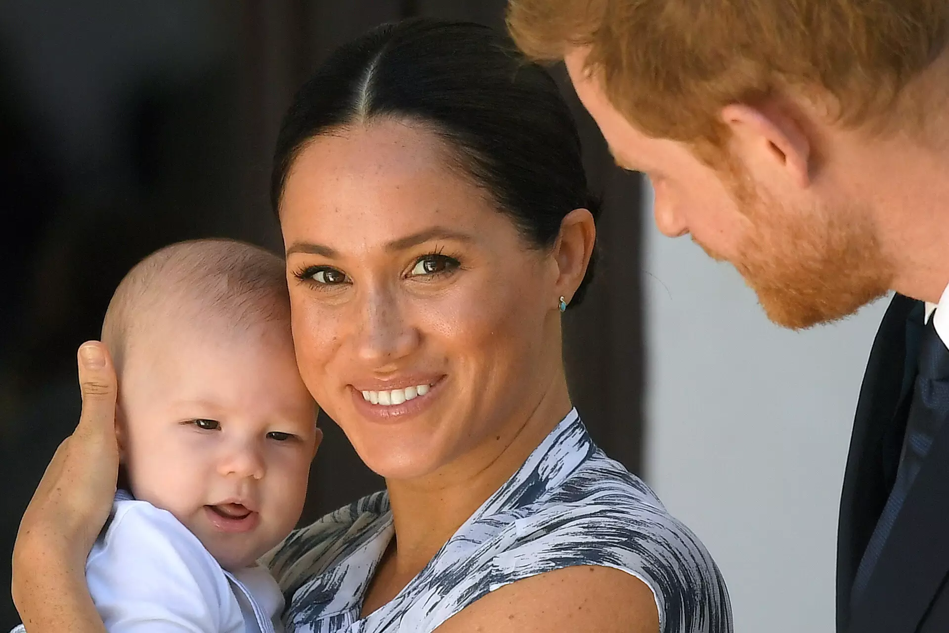Prince Harry with Meghan and Archie.
