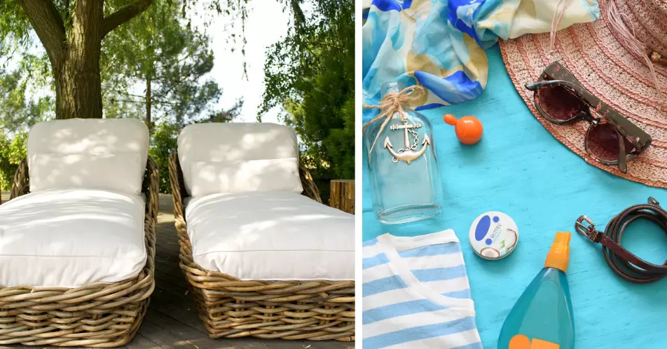 You'll be sent the furniture and some goodies to sunbathe with (