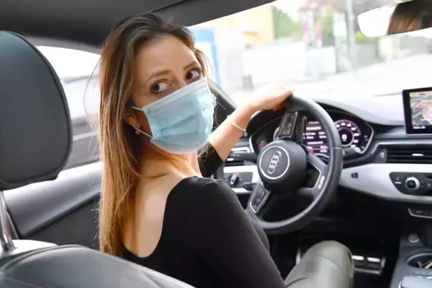 Wearing face masks in vehicles may be 