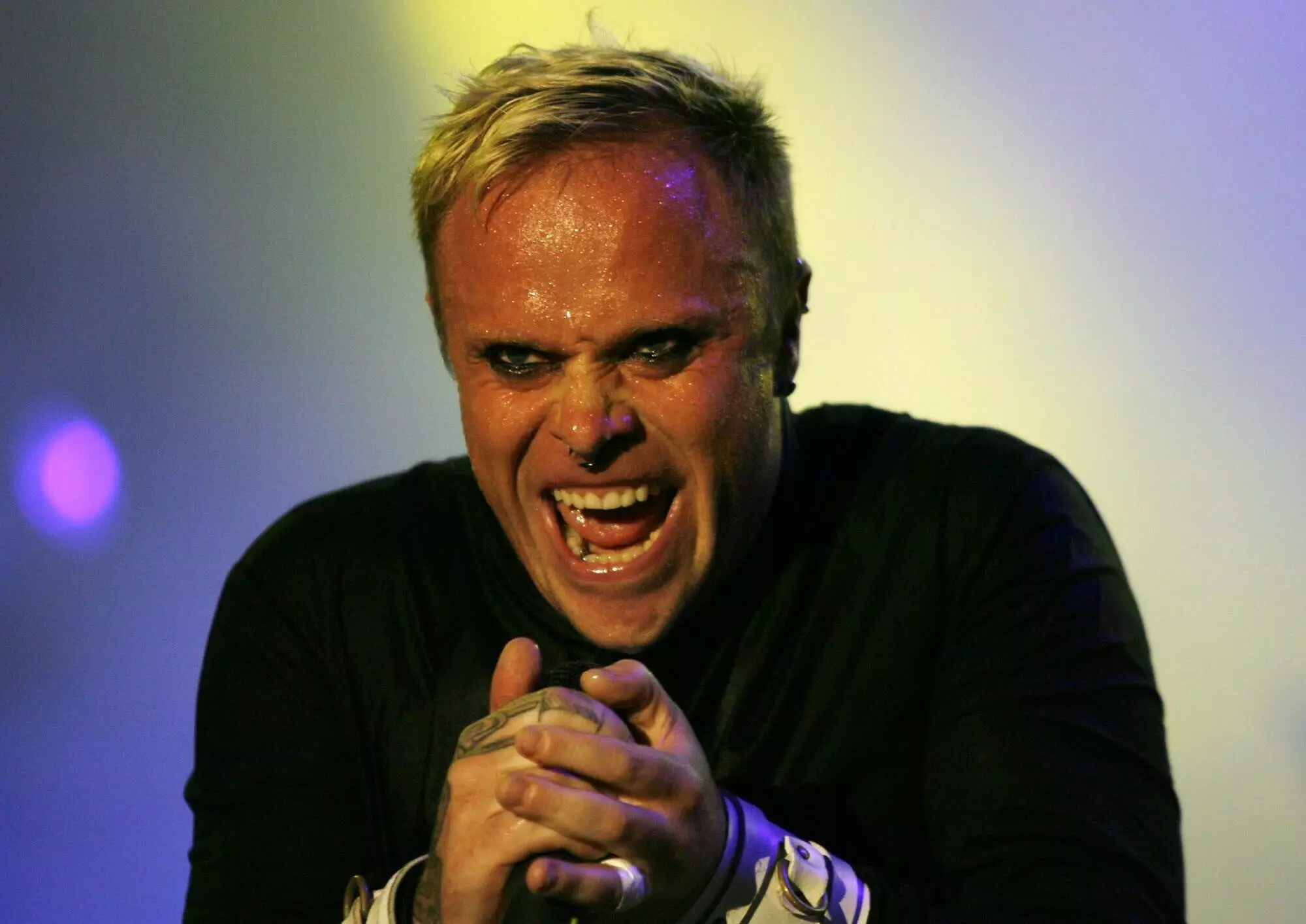 Keith Flint on stage.