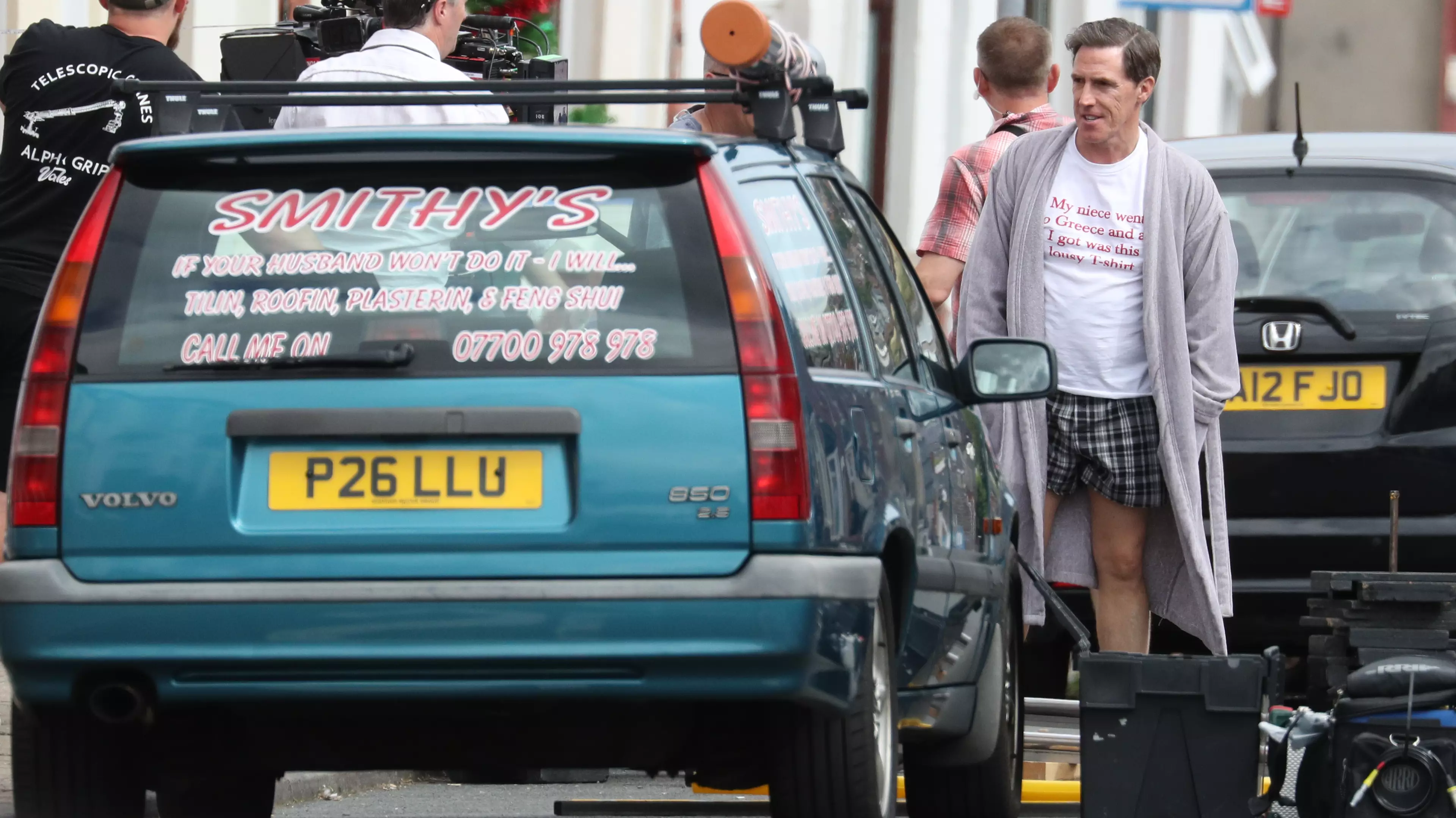 Rob Brydon Spotted Wearing Uncle Bryn's Famous T-Shirt On Gavin And Stacey Set