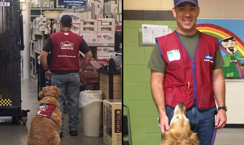 A DIY Store Has Hired An Air Force Veteran And His Dog