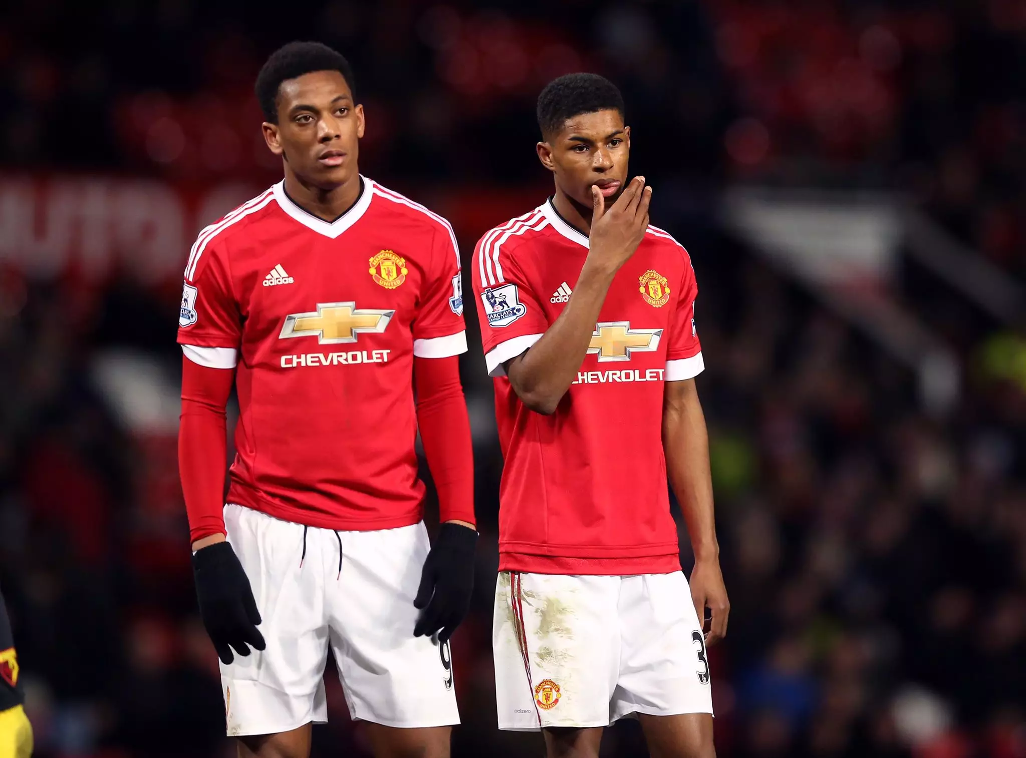 Rashford and Martial in action for United. Image: PA