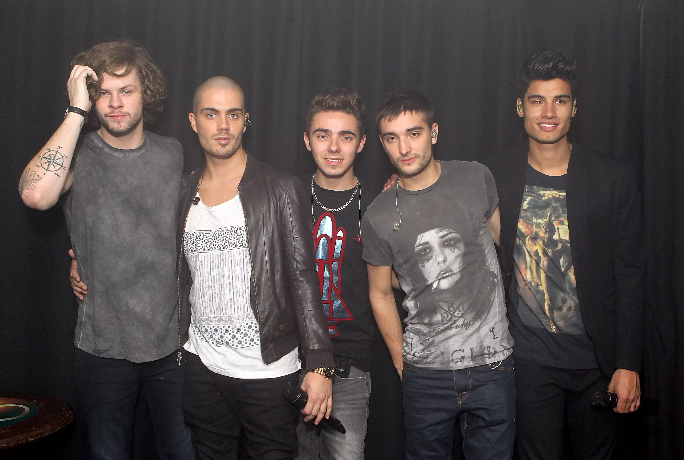 The Wanted boys are supporting Tom (