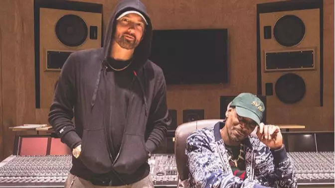 Snoop Dogg And Eminem Have Hinted At New Music Together With Studio Photograph 
