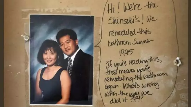 Couple Finds A 23-Year-Old Message On Their Bathroom Wall While Decorating