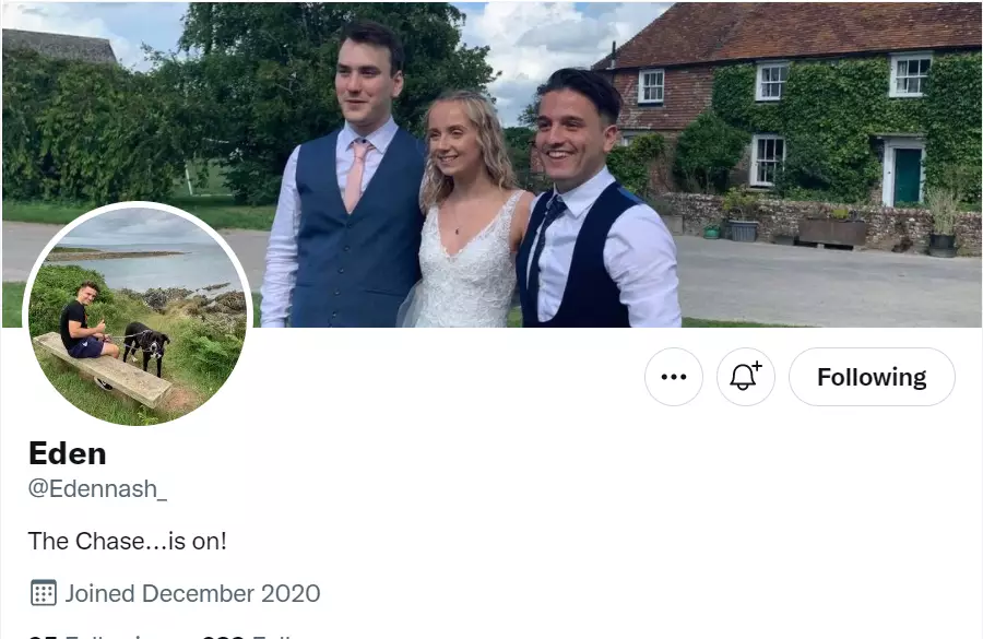 Eden has updated his Twitter bio to reflect his win.