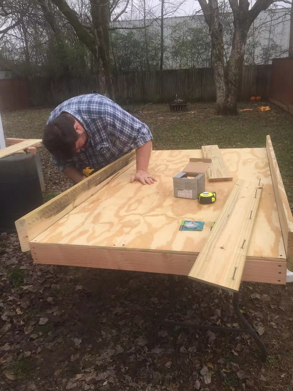 Jim constructed the bed from scratch (
