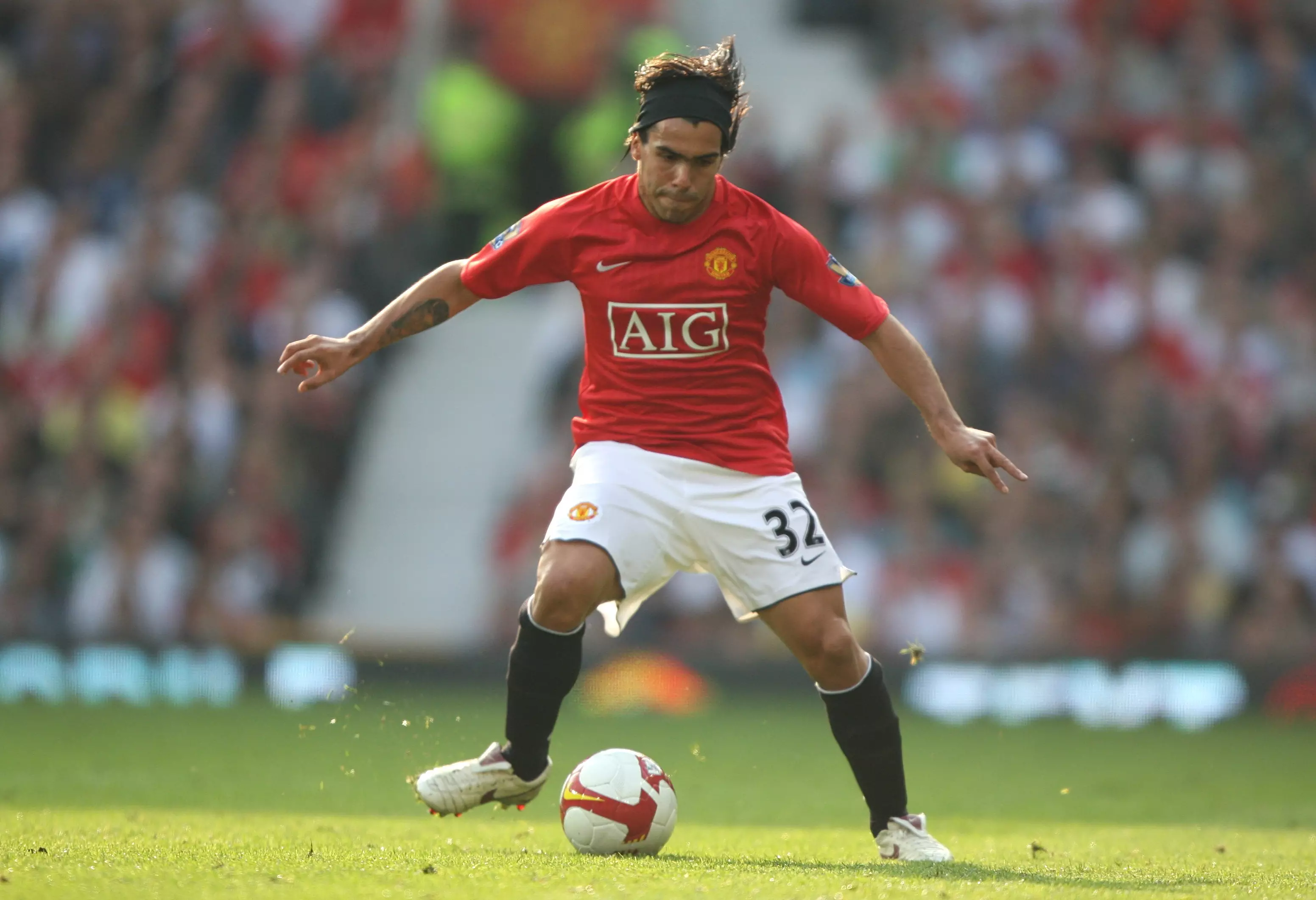 Tevez in action for United. Image: PA