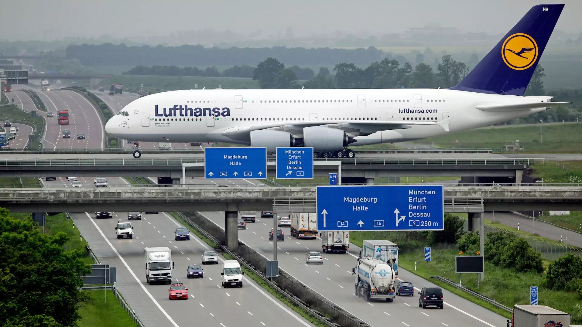 Welcome To The Airport That's Built Over A Motorway, Because Why Not?