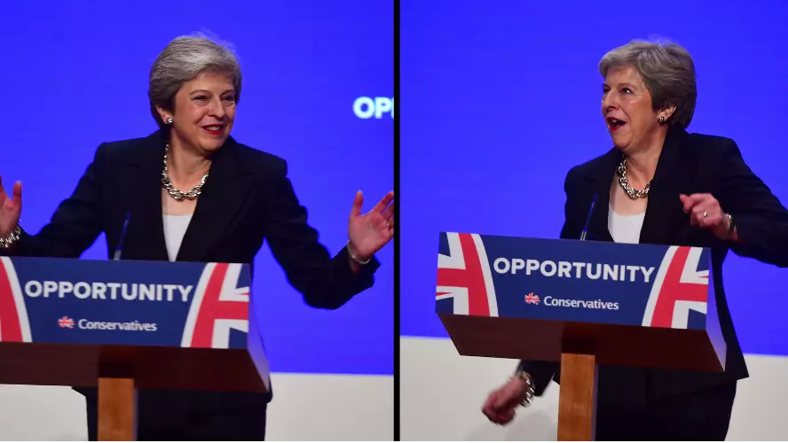 Theresa May Throws Shapes To 'Dancing Queen' At Start Of Conference Speech