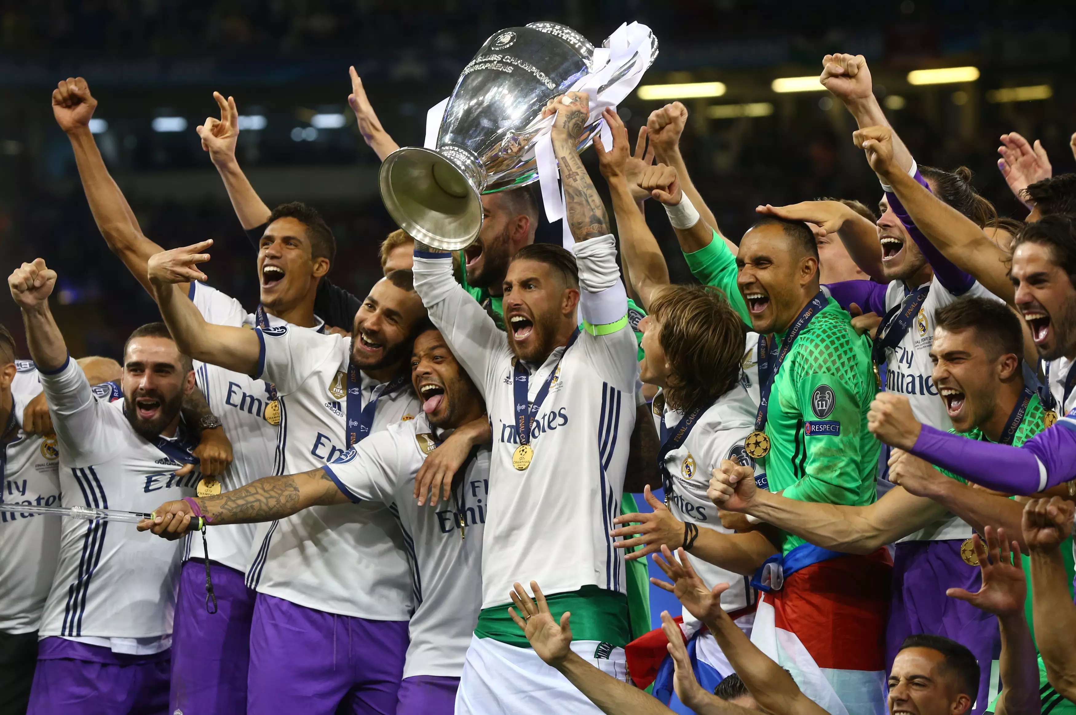 Real Madrid with their 12th Champions League title. Image: PA Images