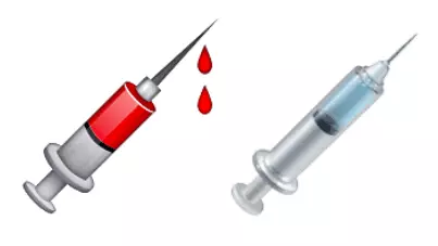 The syringe is now less graphic (