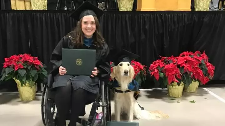 Service Dog Given Honorary Diploma When Owner Gets Degree