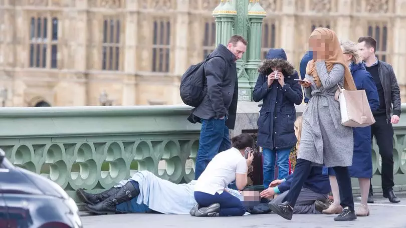 Woman Pictured 'Ignoring' The Westminster Attack Speaks Out