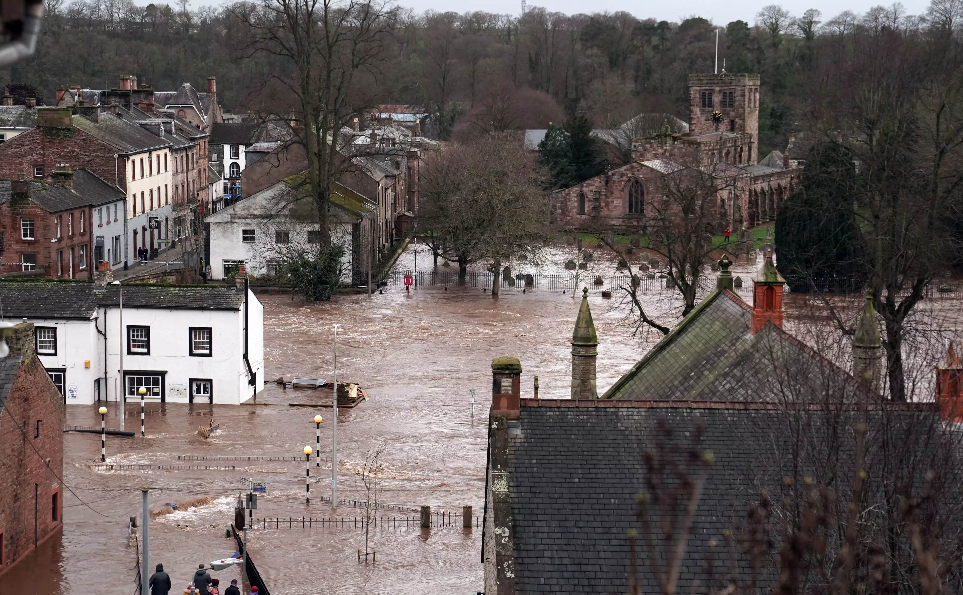 Appleby-in-Westmorland, Cumbria is already suffering from flooding from Storm Ciara.