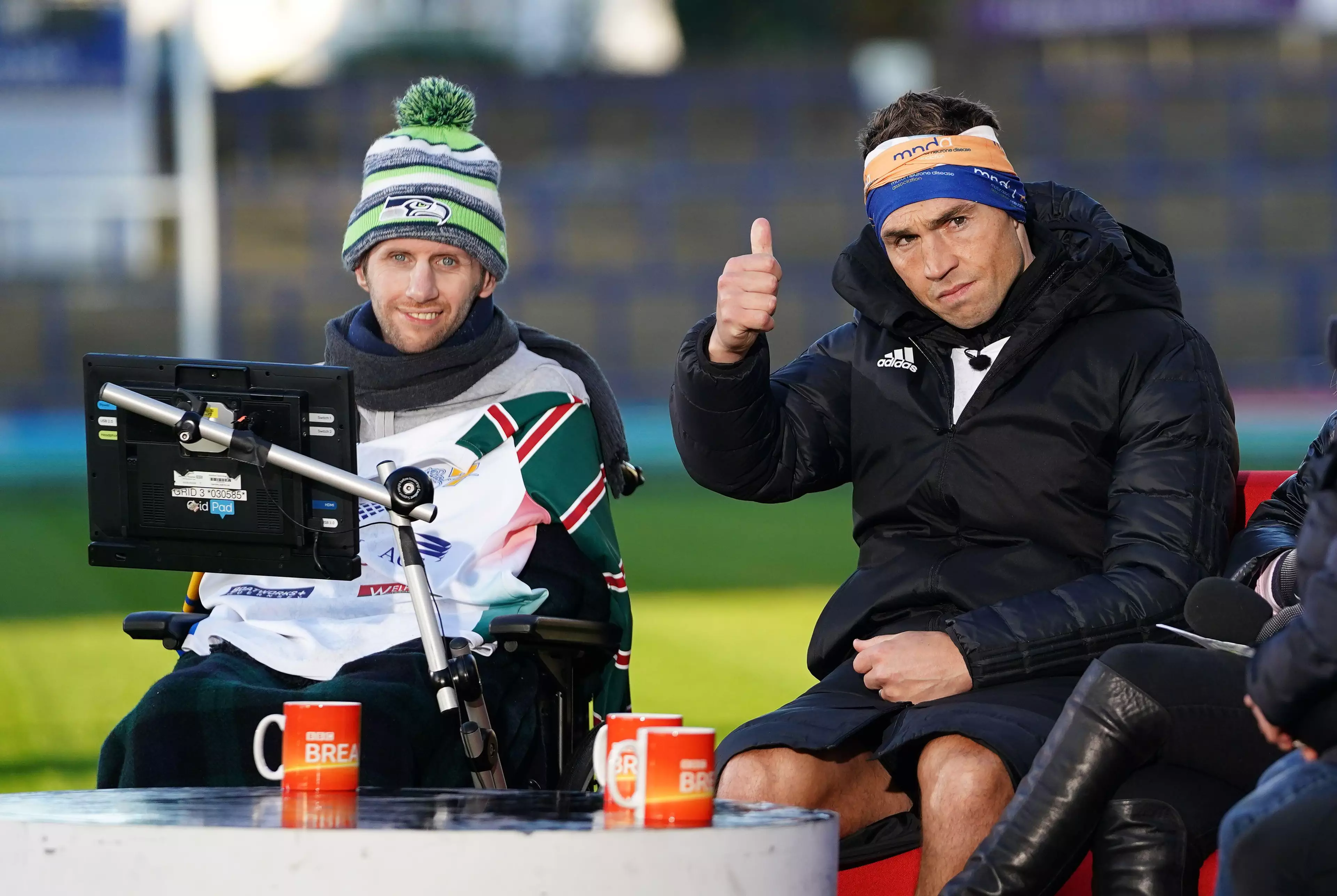 Rob Burrow with Kevin Sinfield.