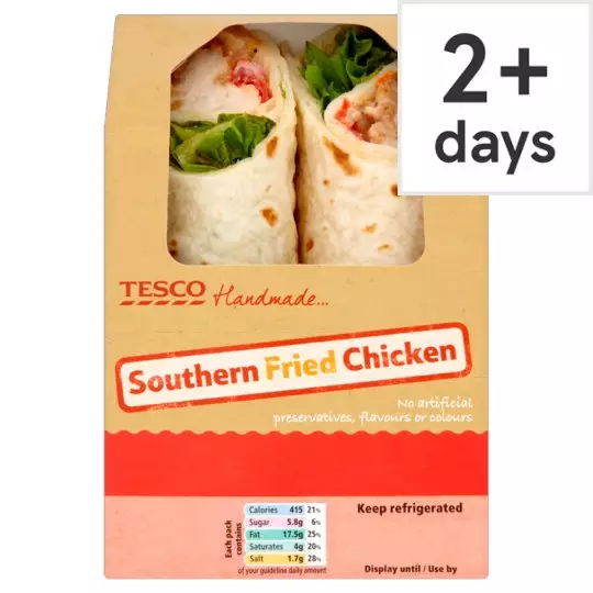Lizzie's meal deal favourite is the southern fried chicken wrap.