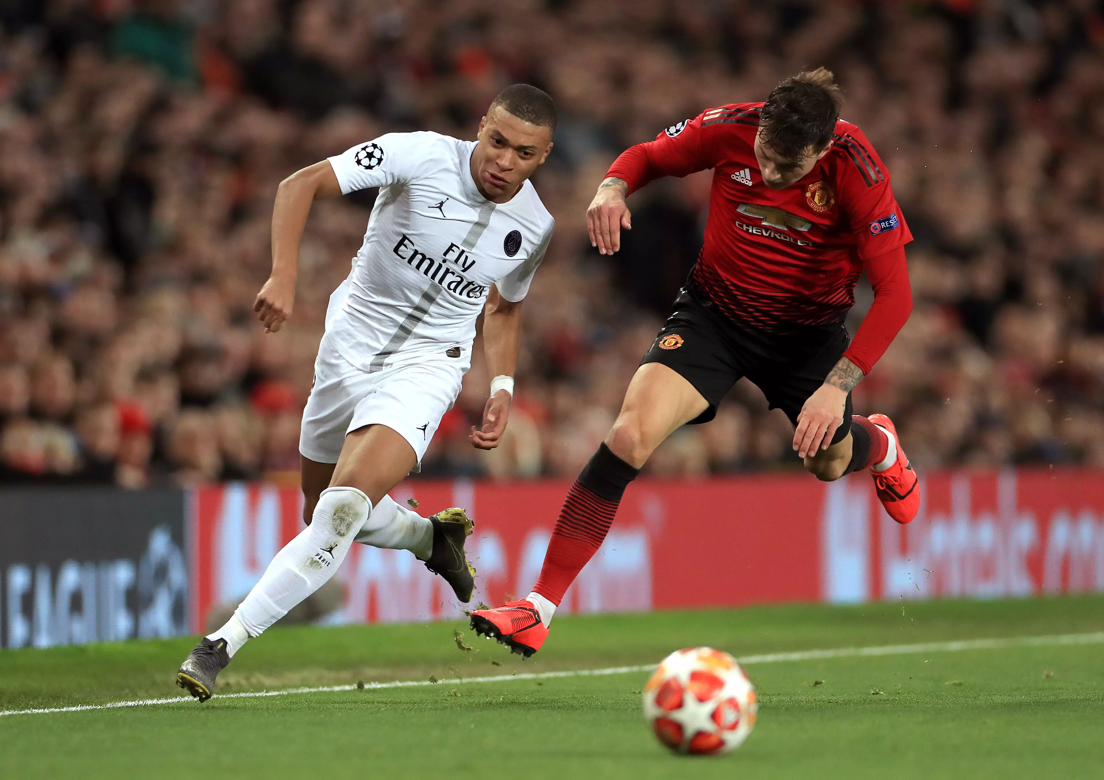 United couldn't get to grips with Mbappe. Image: PA Images