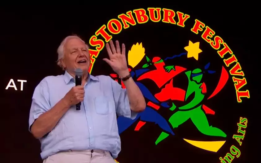 Attenborough received a great reception at Glastonbury.