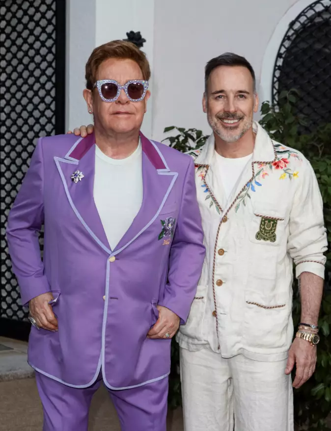 Elton John with husband David Furnish.