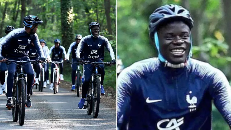 These Pictures Of N’Golo Kante Riding A Mountain Bike Are Guaranteed To Make You Smile