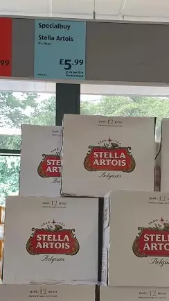 Aldi is selling 12 bottles of Stella for £5.99.
