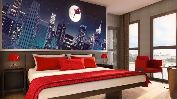 Hotel rooms will also be Marvel themed (