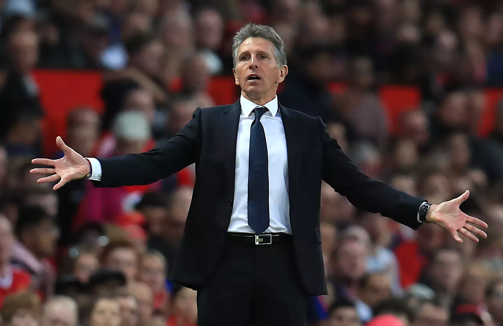 Puel was under pressure after losing to United. Image: PA Images