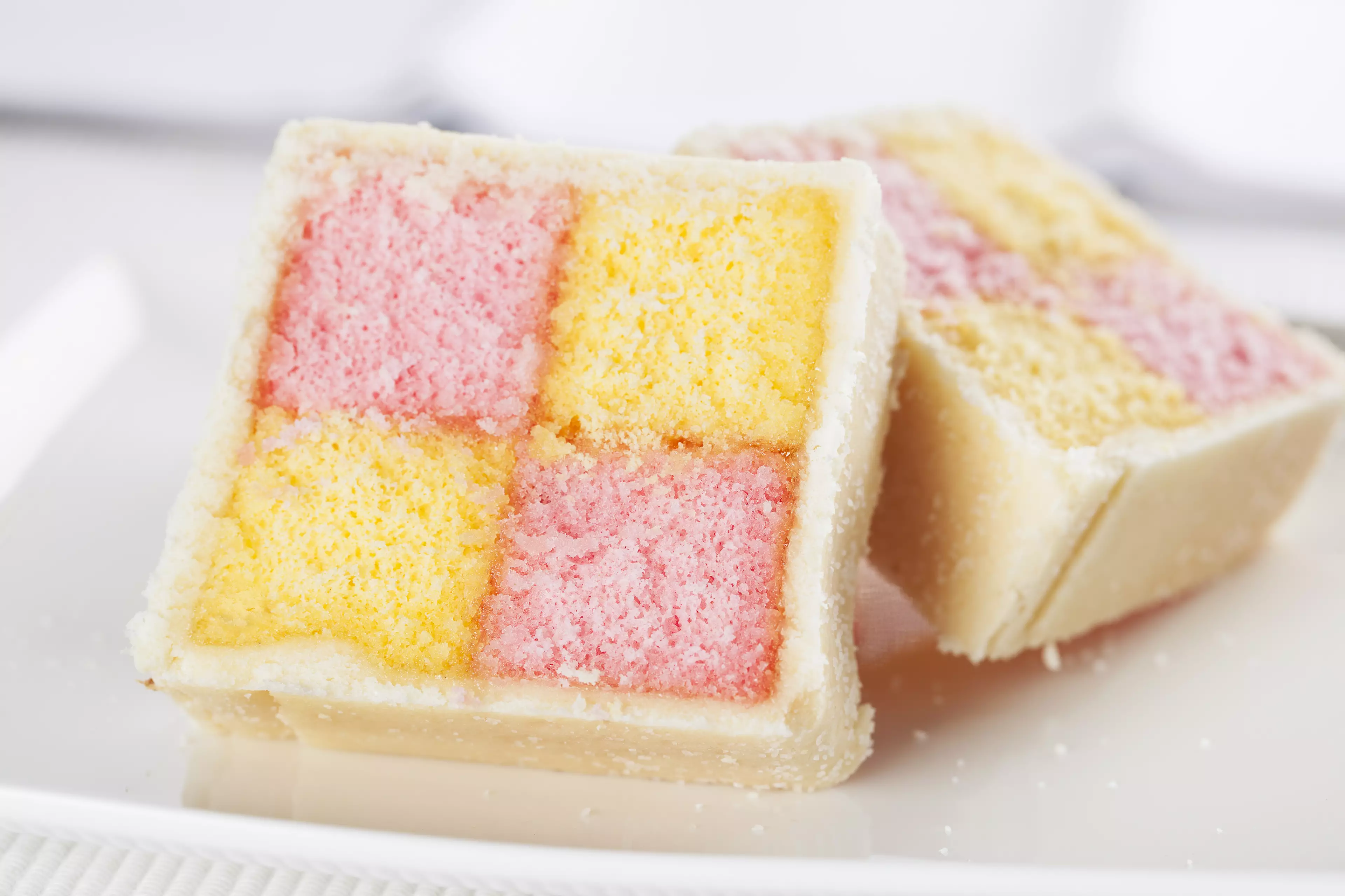 The Biscoff Battenberg is a take on the marzipan coated classic (
