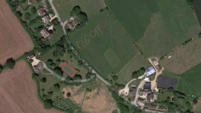 Bristol Farmer Takes The Time And Effort To Etch 'P**s Off' Into Their Field 