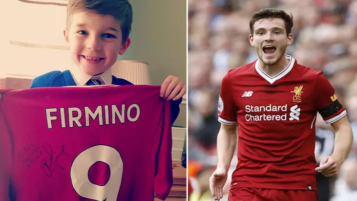 Andrew Robertson Sends Present To Young Fan Who Gave Pocket Money To Charity
