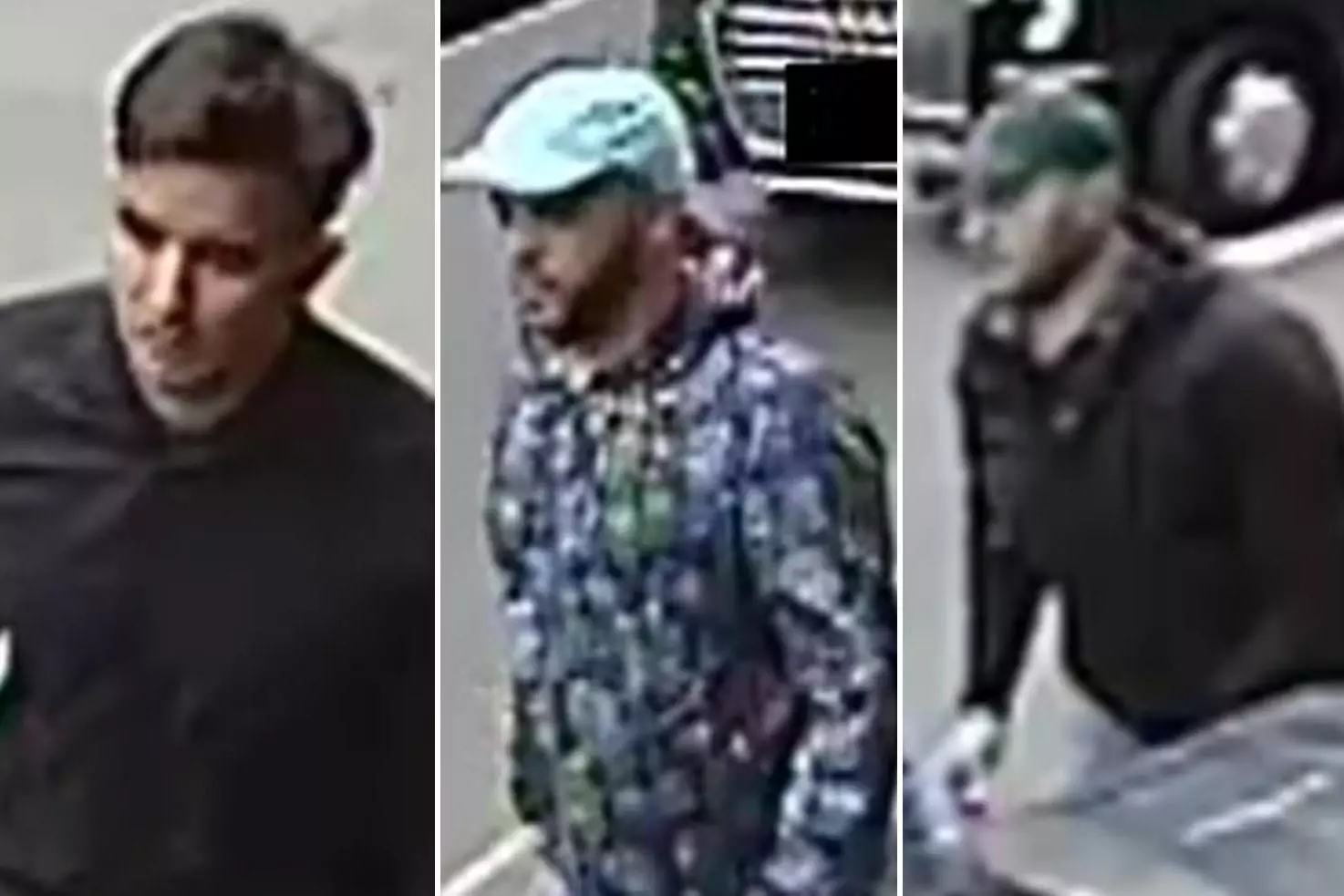 Police are appealing for help identifying the three suspects.