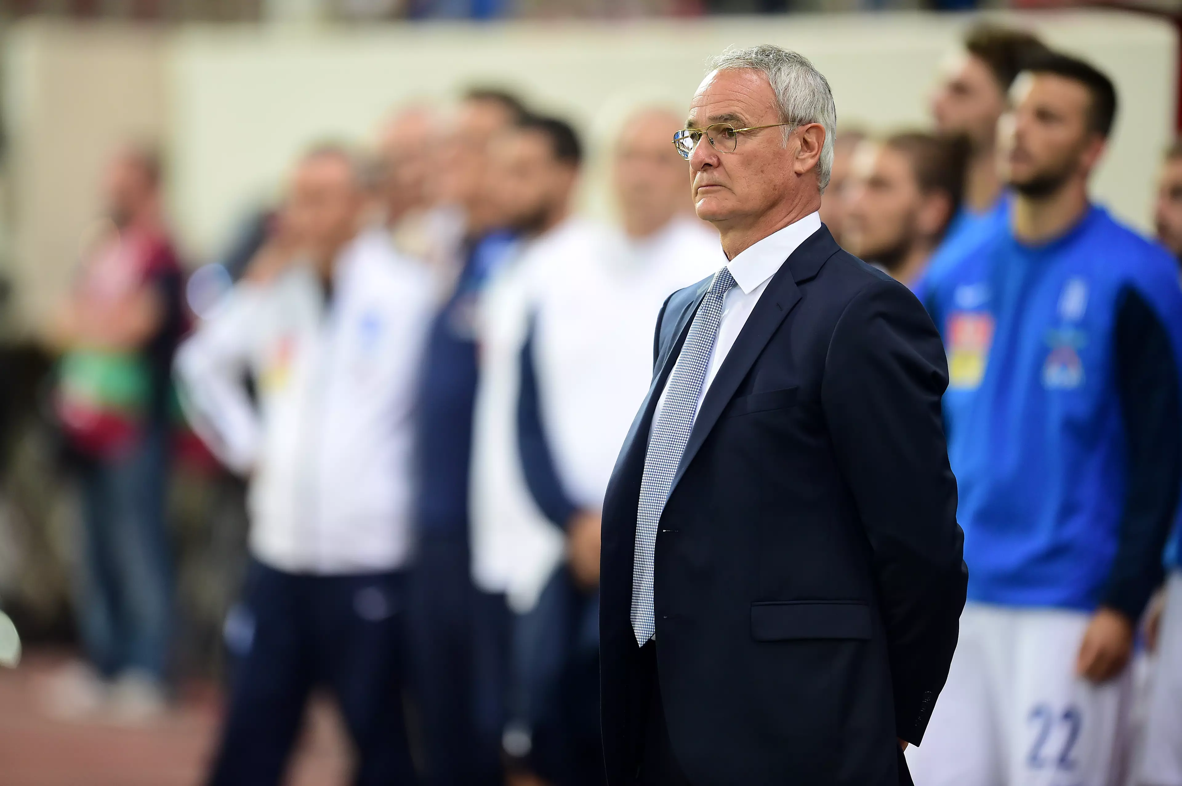 Ranieri looks on as Greece lose. Image: PA Images