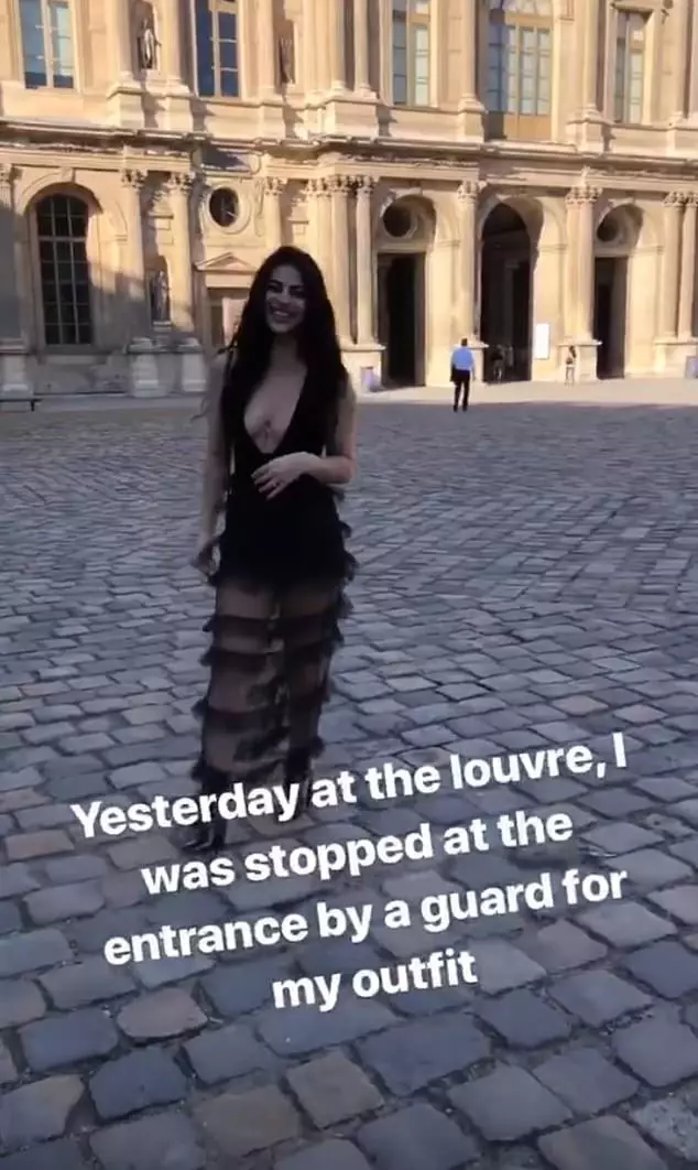 Newsha Syeh outside the Louvre in Paris.