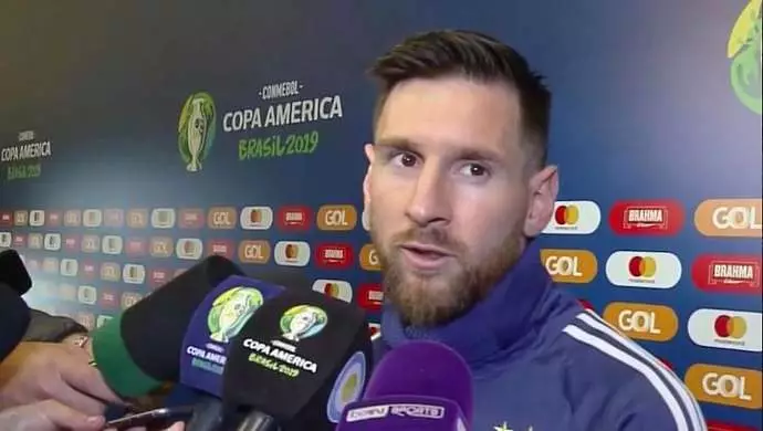 Messi wasn't happy after being knocked out of the Copa America. Image: beIN Sport